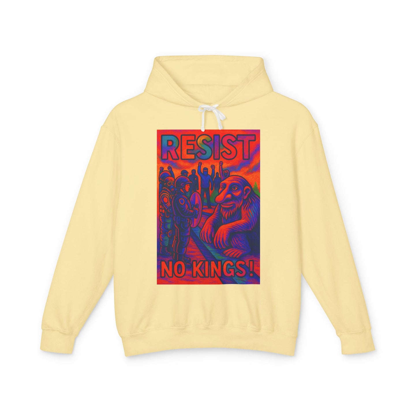 Seattle Troll Lightweight Hoodie - Resist No Kings Design
