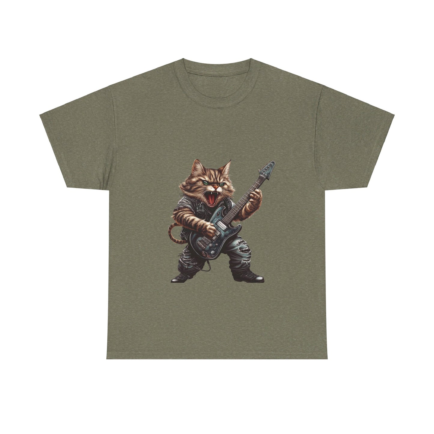 Heavy Metal Cat - Unisex Heavy Cotton Tee