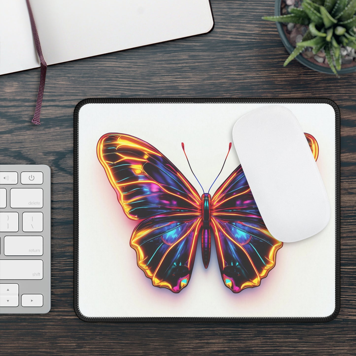 Neon Butterfly - Gaming Mouse Pad