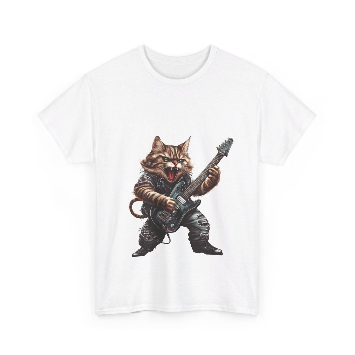 Heavy Metal Cat - Unisex Heavy Cotton Tee