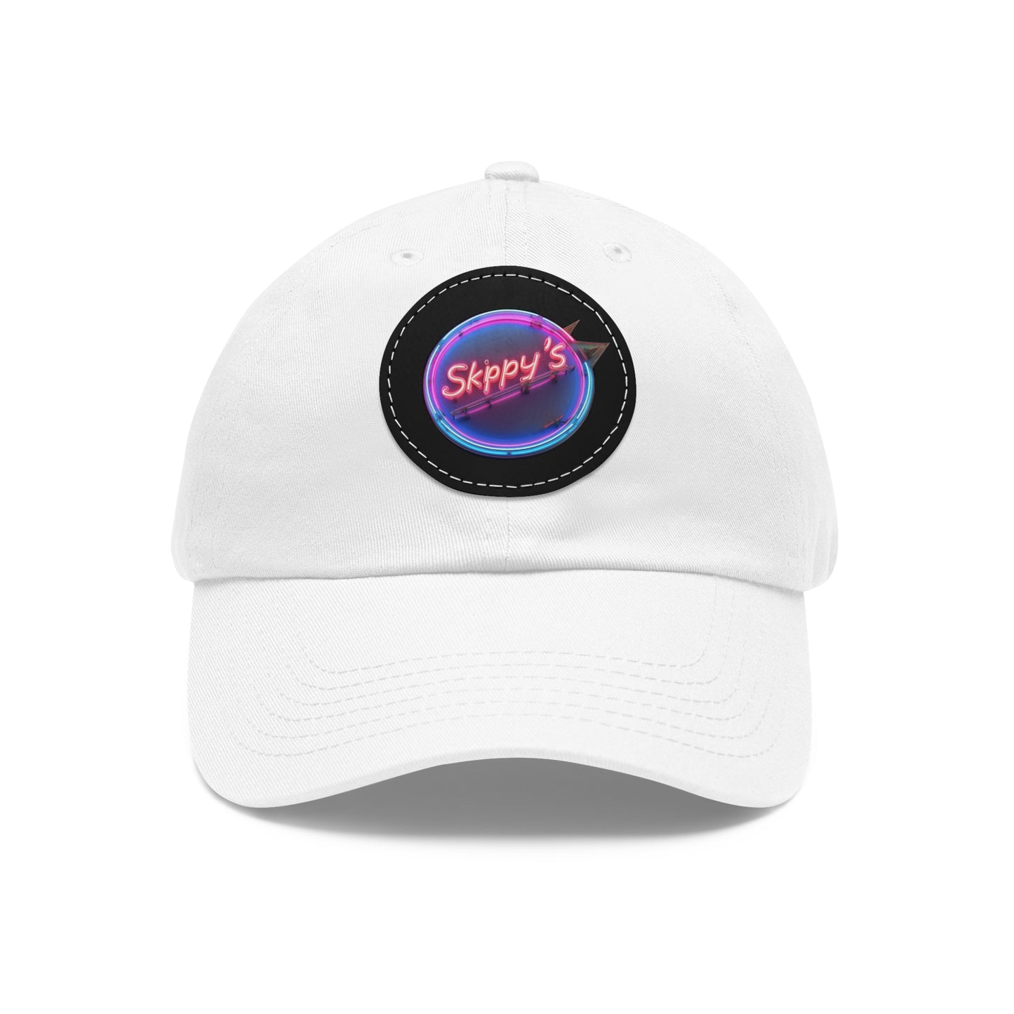Skippys - Dad Hat with Leather Patch (Round)