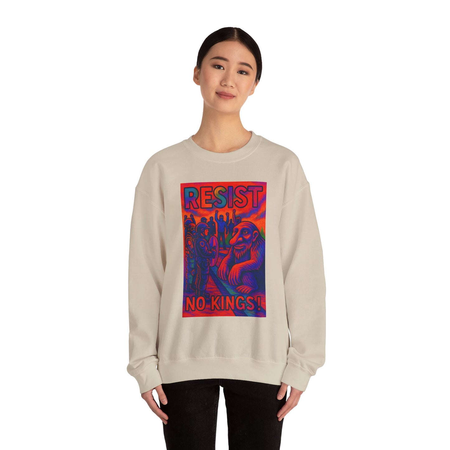 Resist No Kings Seattle Troll Unisex Sweatshirt - Bold Statement Apparel, Cozy