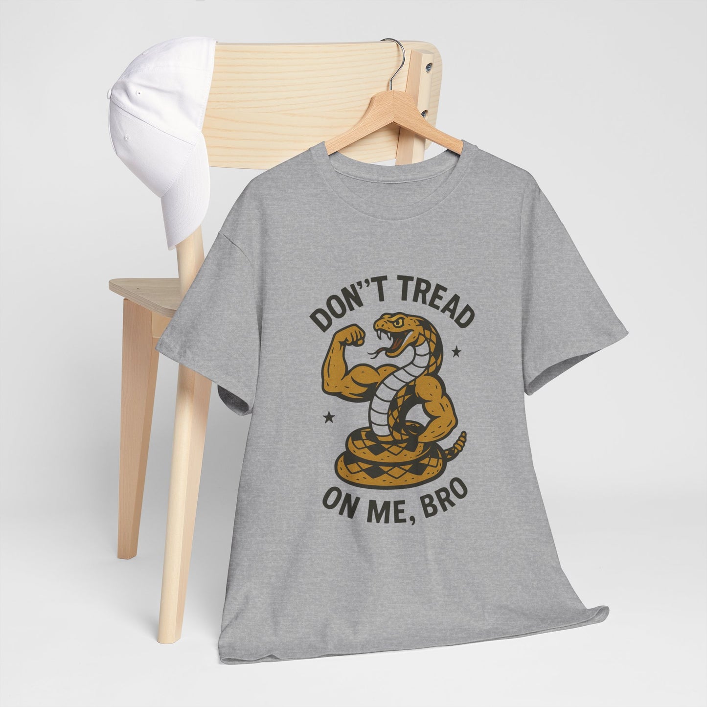 Don't Tread on Me, Bro Heavy Cotton Tee - Unisex Casual Shirt