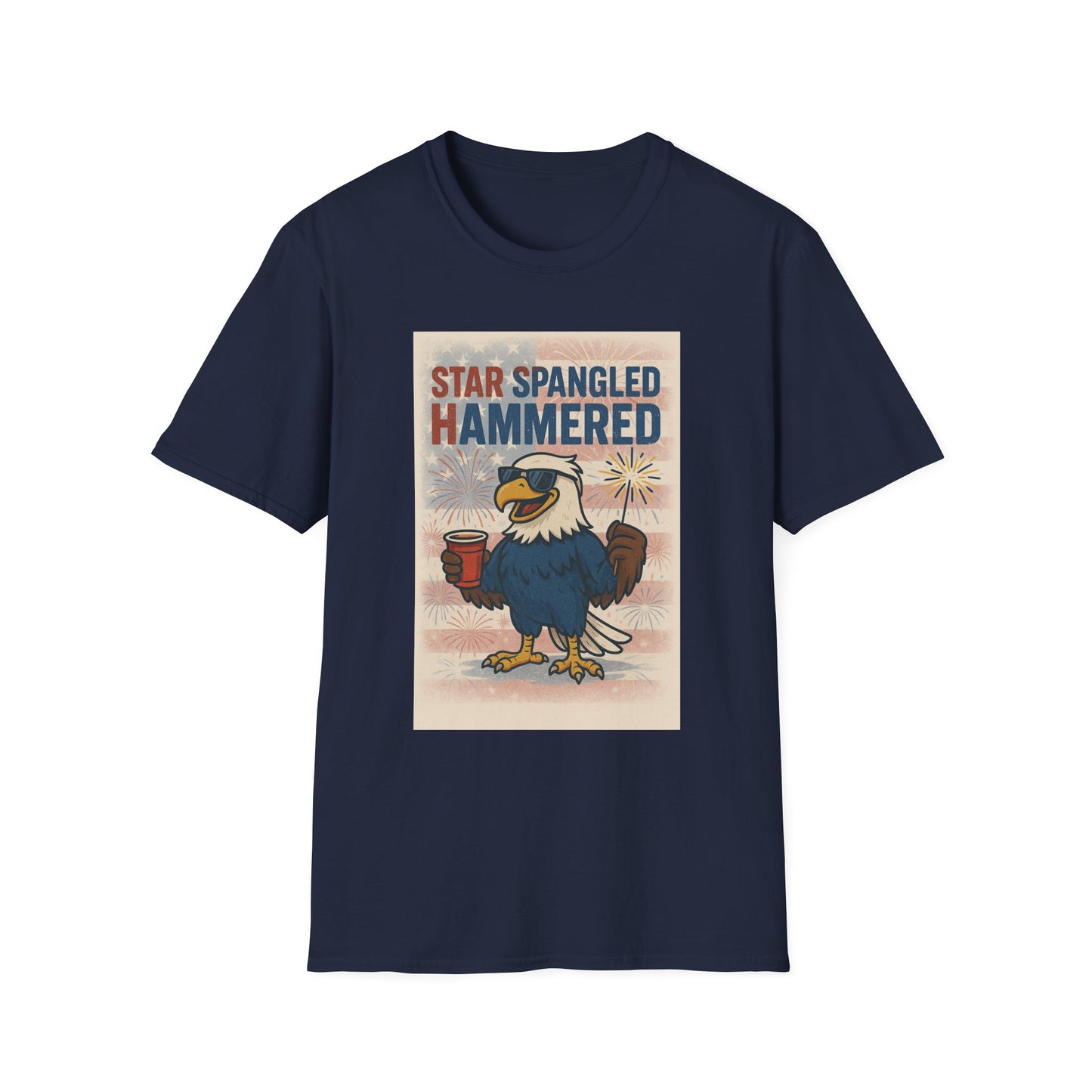 Star Spangled Hammered T-Shirt - 4th of July Celebration Tee