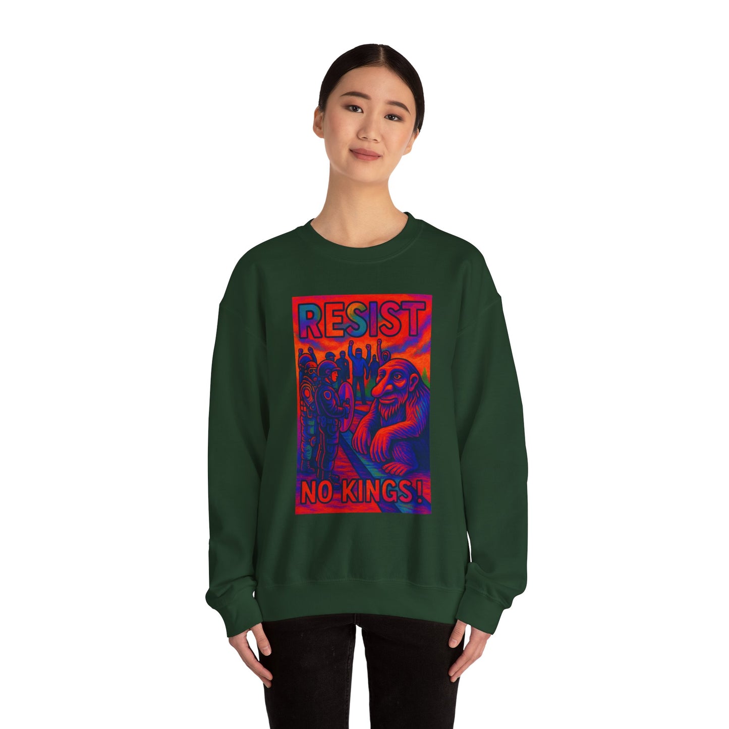 Resist No Kings Seattle Troll Unisex Sweatshirt - Bold Statement Apparel, Cozy