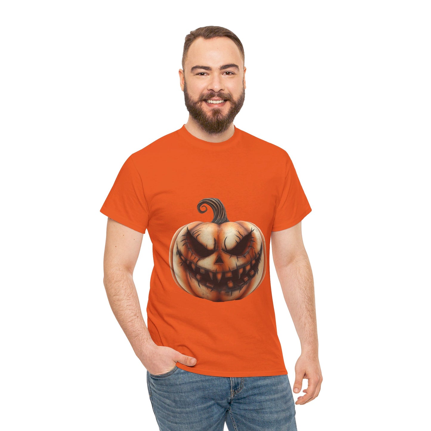 Jack-o-Lantern Halloween toned scary - Unisex Heavy Cotton Tee
