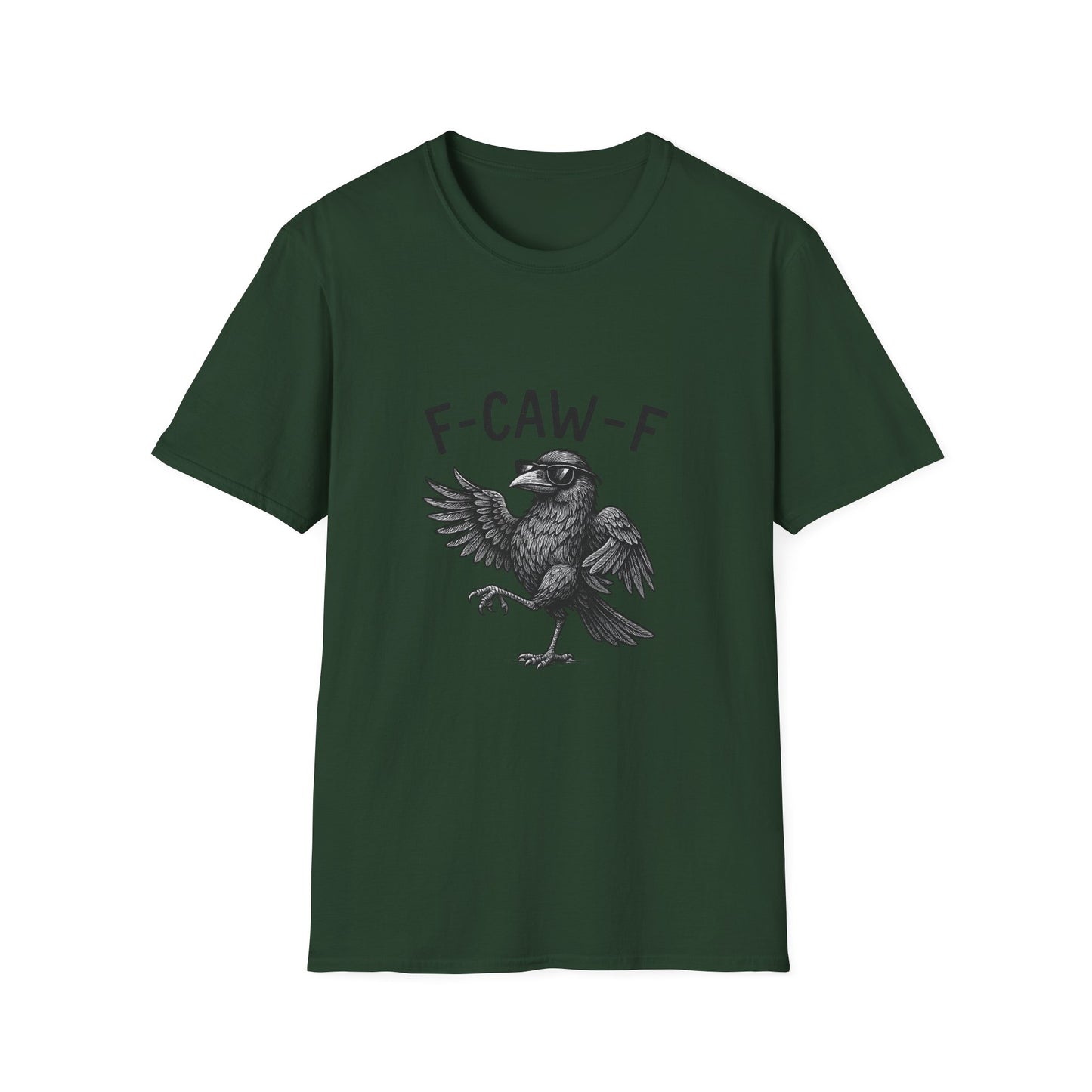 F-Caw-F Unisex Funny T-Shirt, Quirky Graphic Tee, Gifts for Bird Lovers, Casual Wear, Nature Lover Apparel