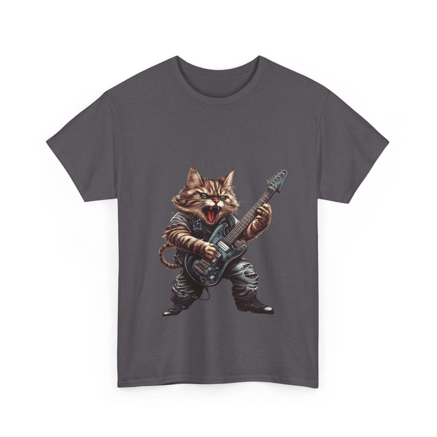 Heavy Metal Cat - Unisex Heavy Cotton Tee