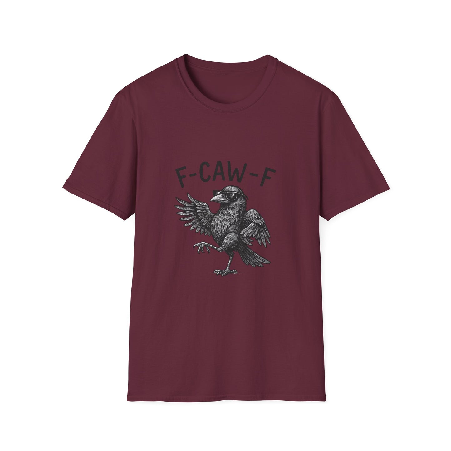 F-Caw-F Unisex Funny T-Shirt, Quirky Graphic Tee, Gifts for Bird Lovers, Casual Wear, Nature Lover Apparel