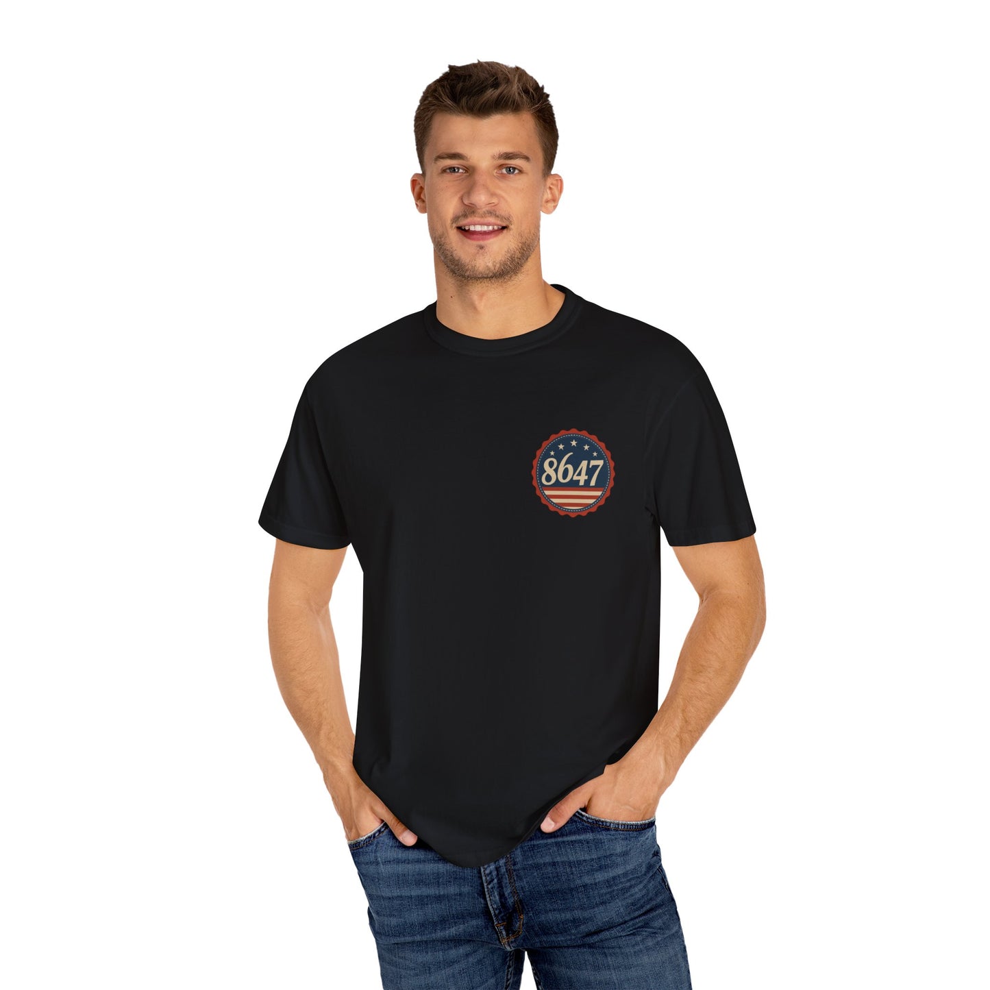 8647 DJT He's Gotta Go Unisex Garment-Dyed Tee