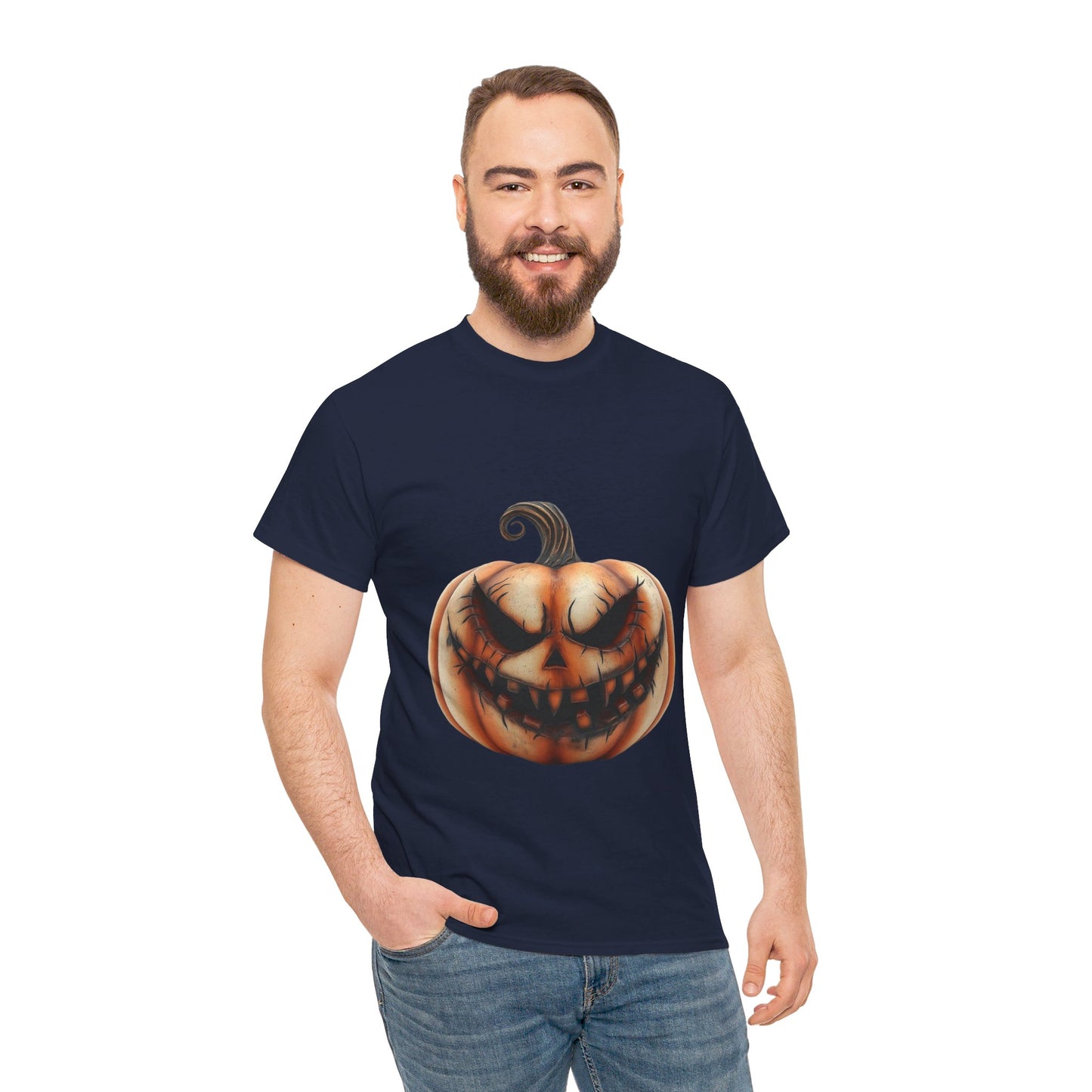 Jack-o-Lantern Halloween toned scary - Unisex Heavy Cotton Tee
