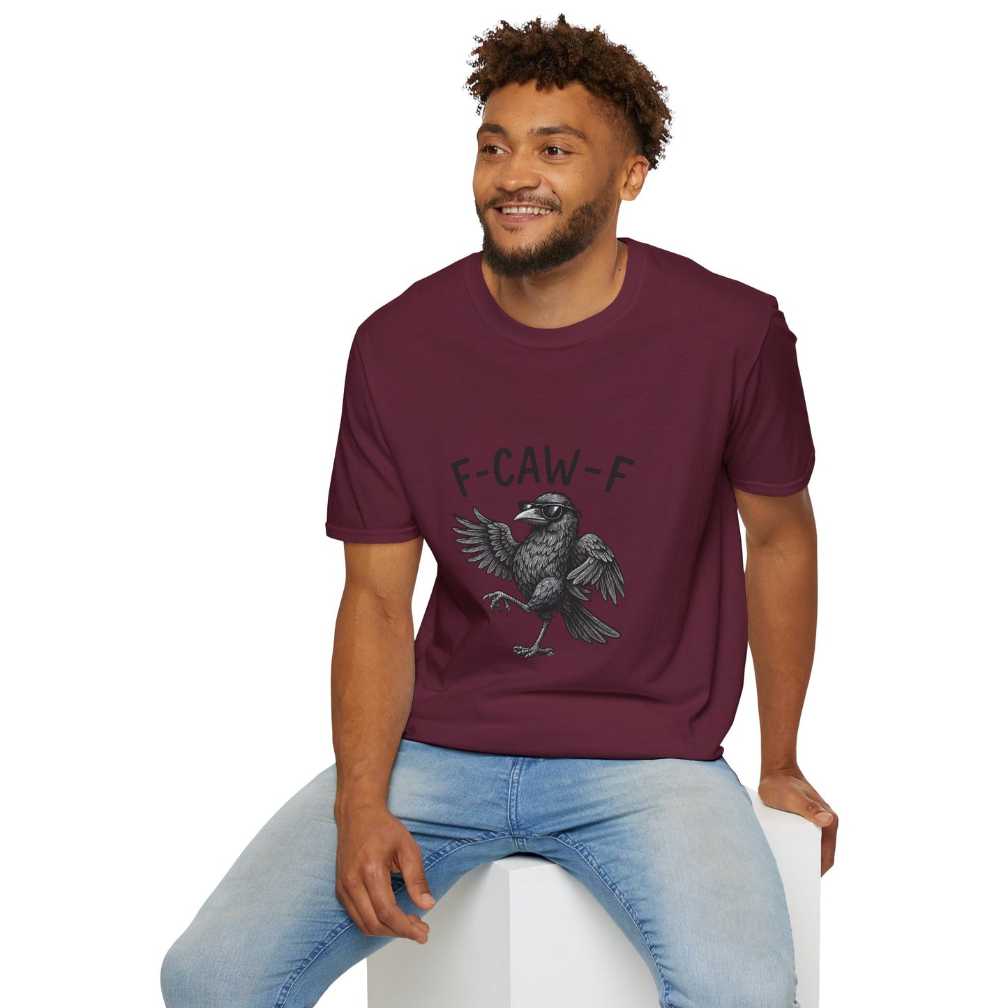 F-Caw-F Unisex Funny T-Shirt, Quirky Graphic Tee, Gifts for Bird Lovers, Casual Wear, Nature Lover Apparel