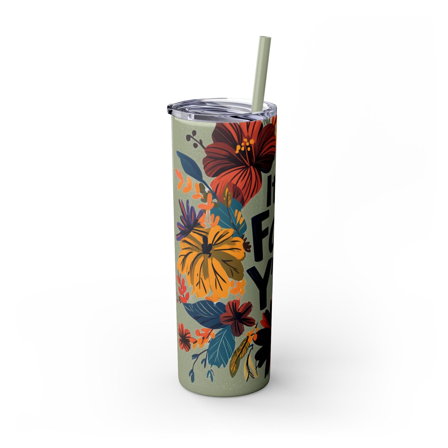 It's Fall Y'all - - Skinny Tumbler with Straw, 20oz