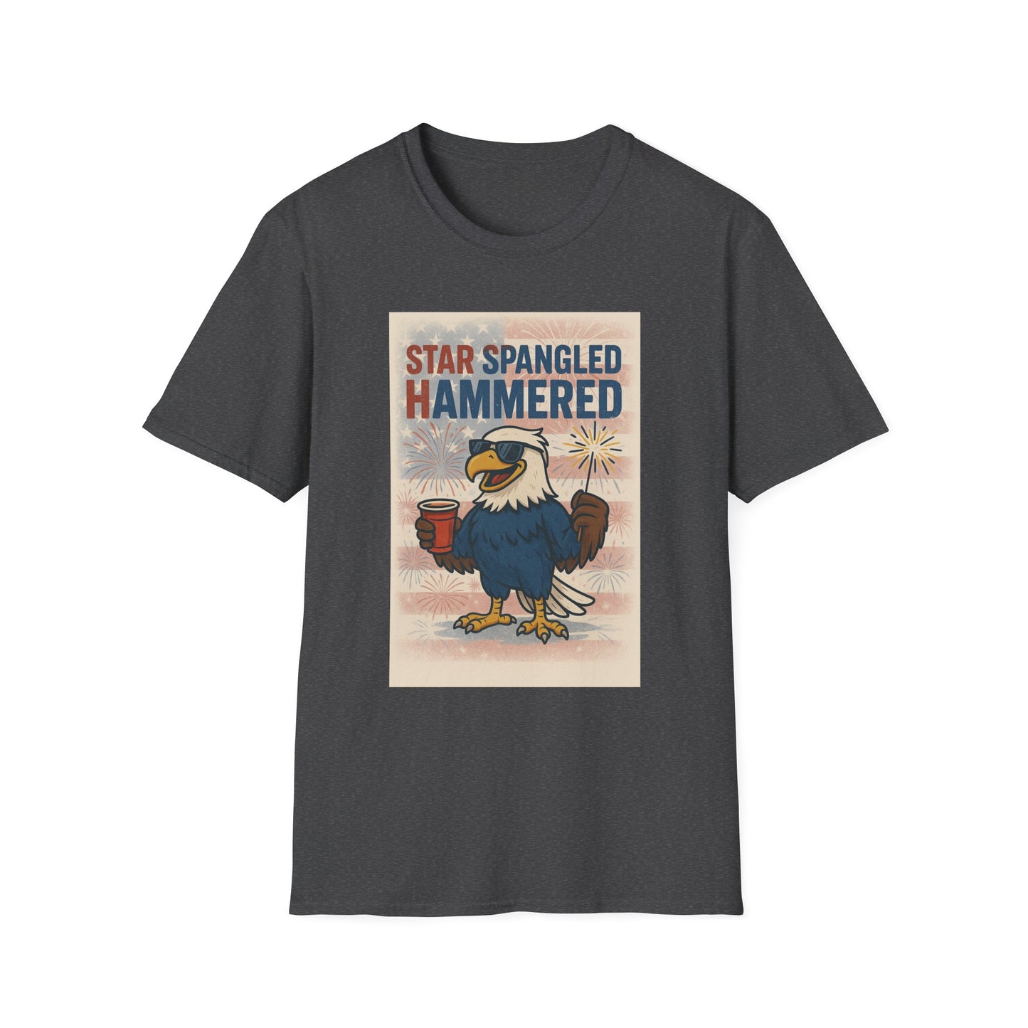 Star Spangled Hammered T-Shirt - 4th of July Celebration Tee