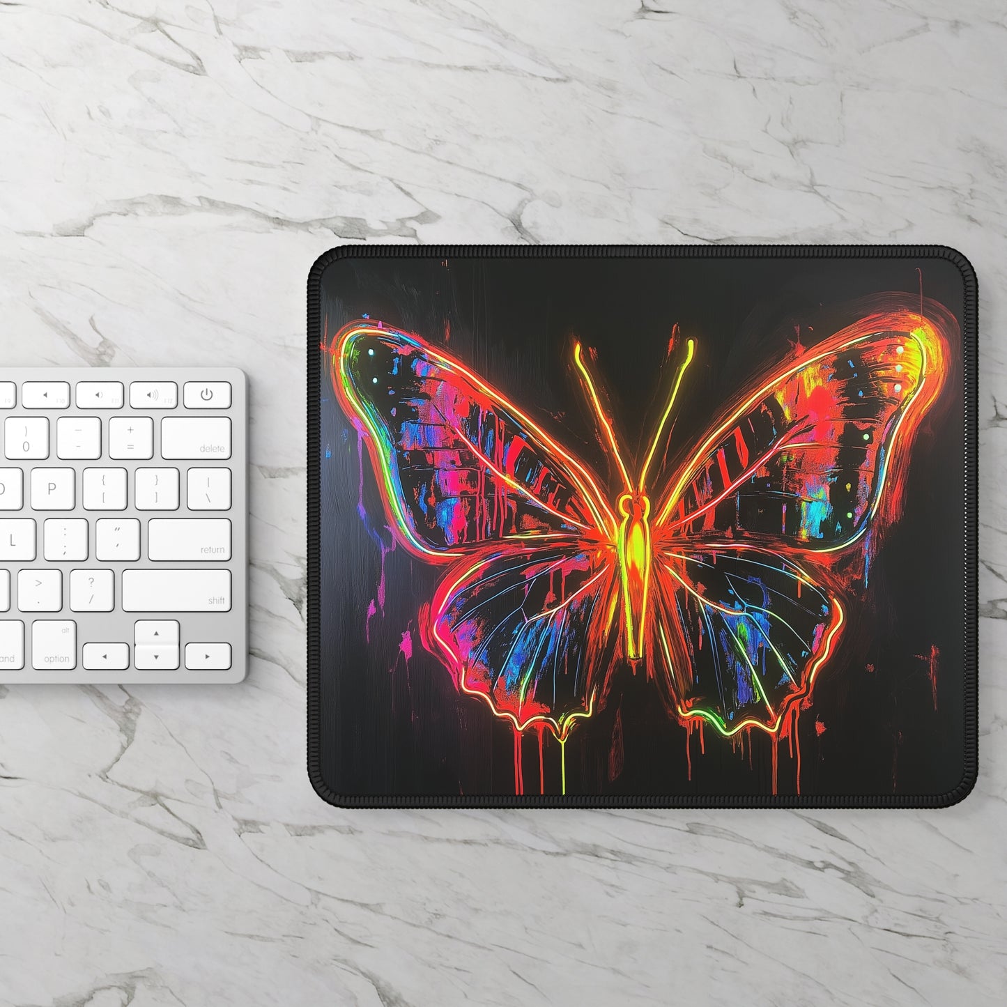 Neon Butterfly - Gaming Mouse Pad