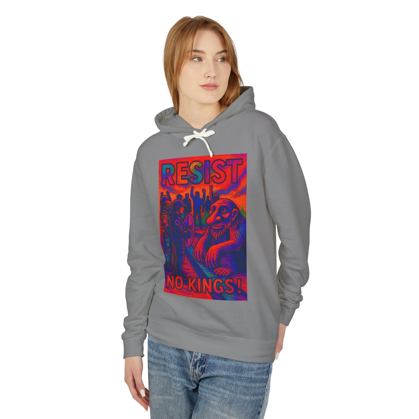 Seattle Troll Lightweight Hoodie - Resist No Kings Design