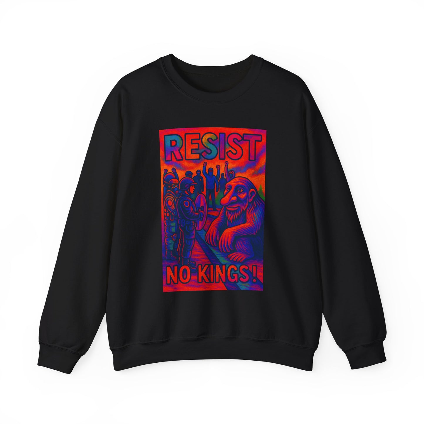 Resist No Kings Seattle Troll Unisex Sweatshirt - Bold Statement Apparel, Cozy