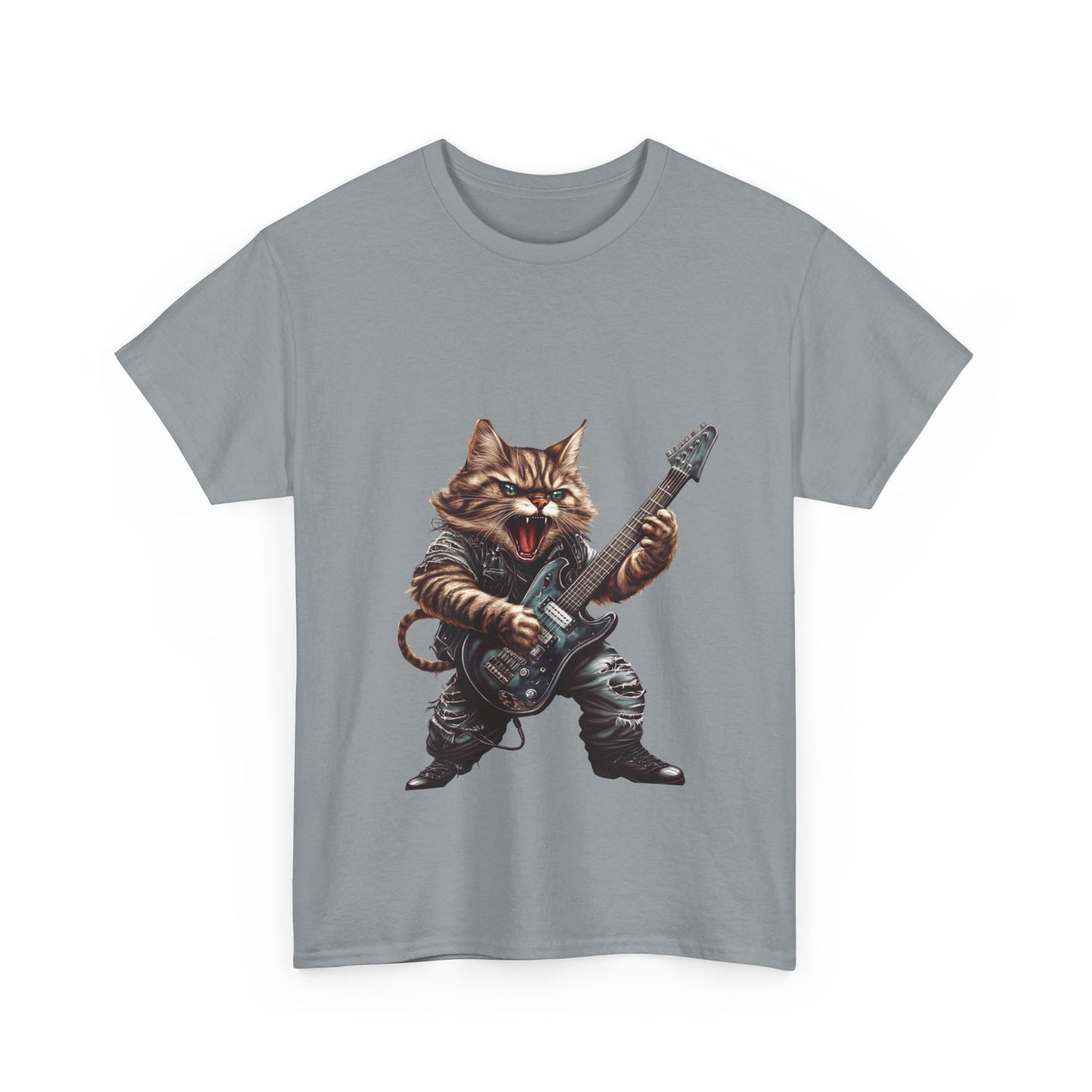 Heavy Metal Cat - Unisex Heavy Cotton Tee