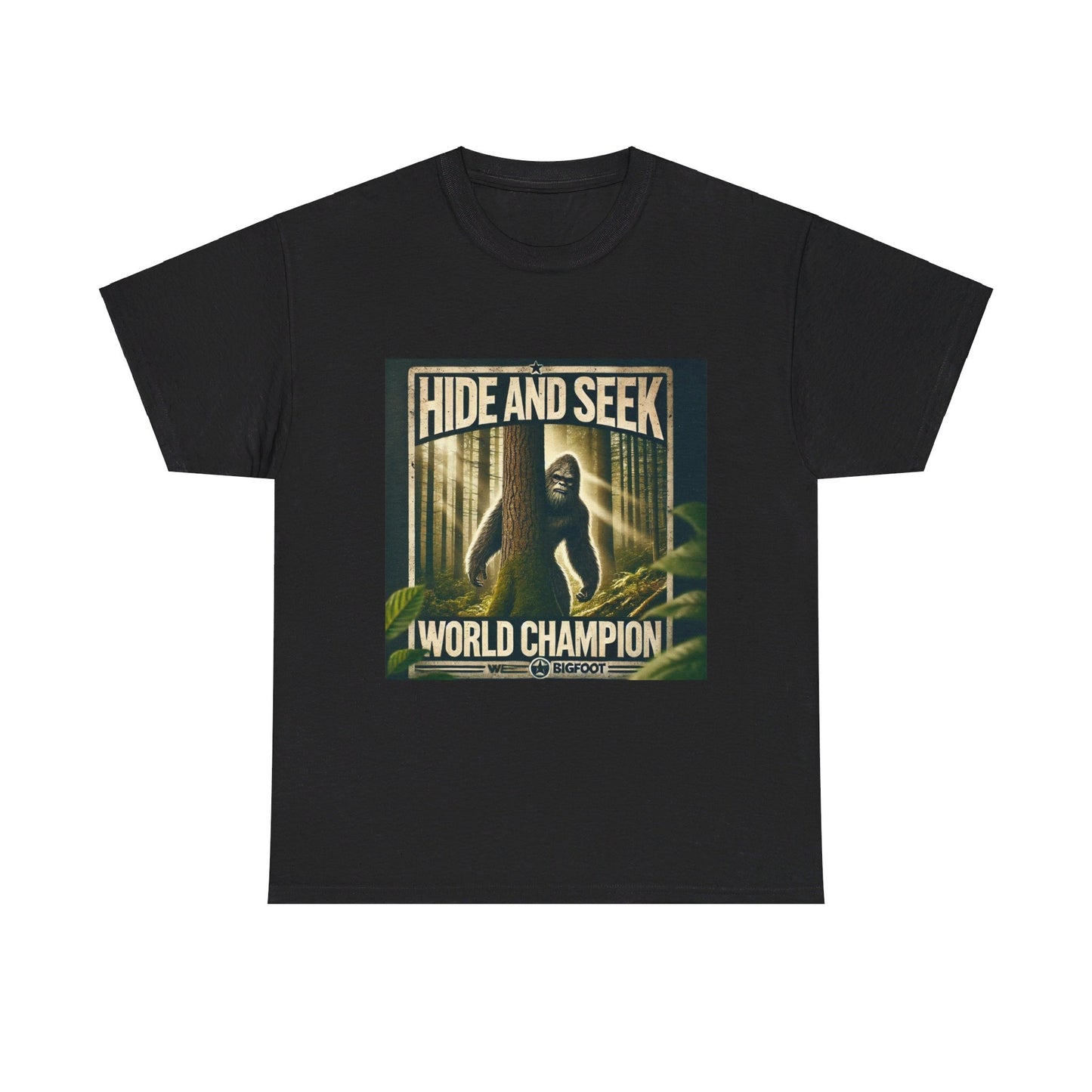 Bigfoot hide and seek world champion - Unisex Heavy Cotton Tee