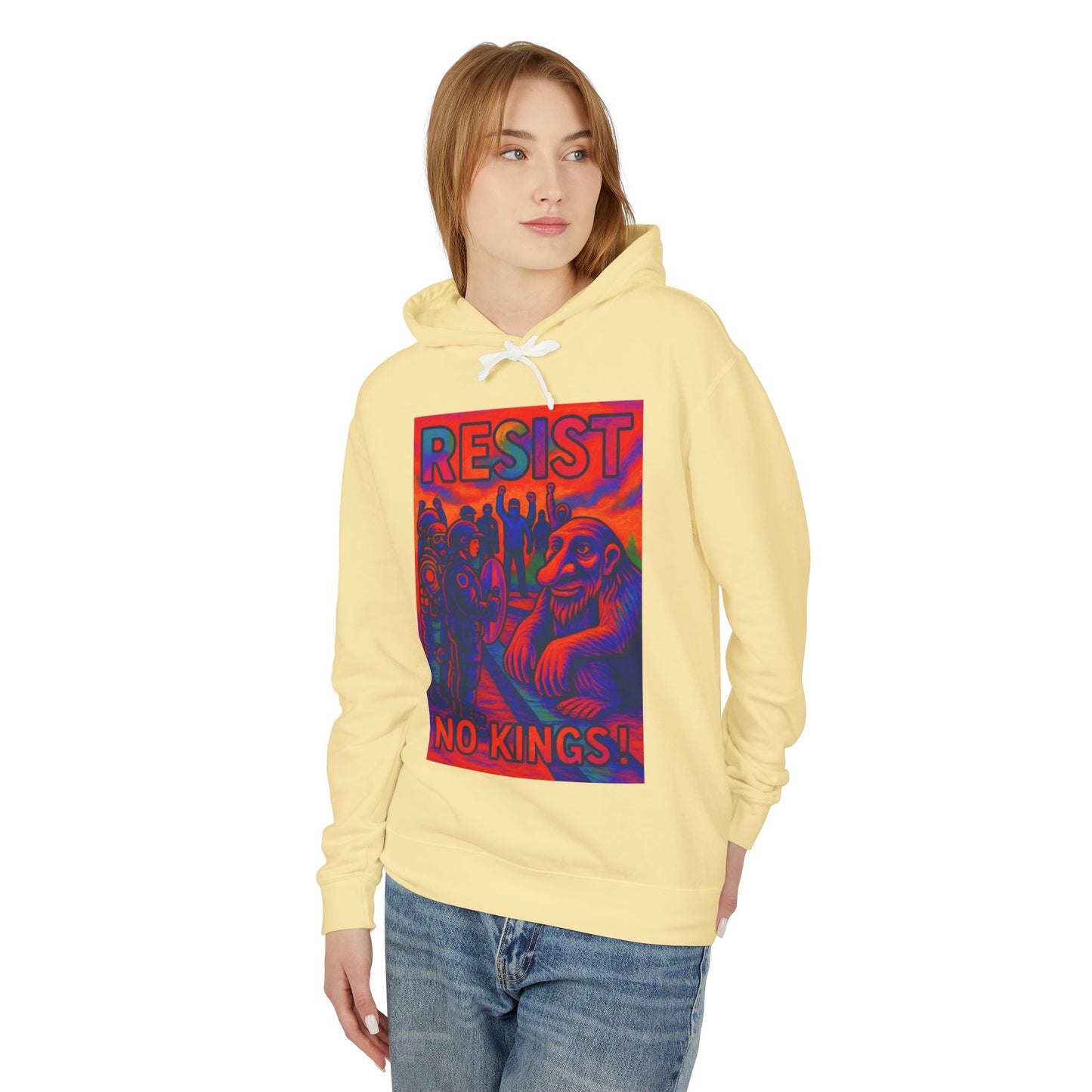 Seattle Troll Lightweight Hoodie - Resist No Kings Design