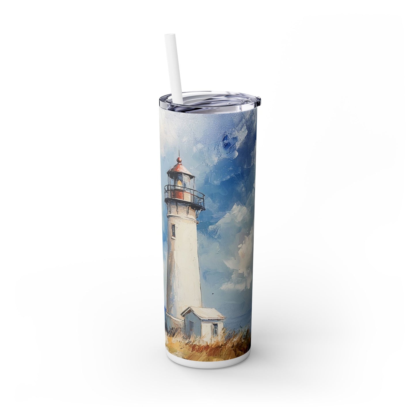 Lighthouse - Skinny Tumbler with Straw, 20oz