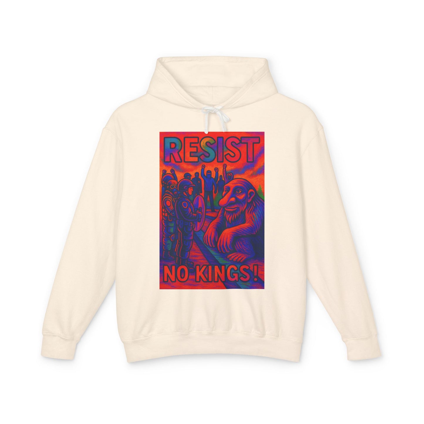 Seattle Troll Lightweight Hoodie - Resist No Kings Design