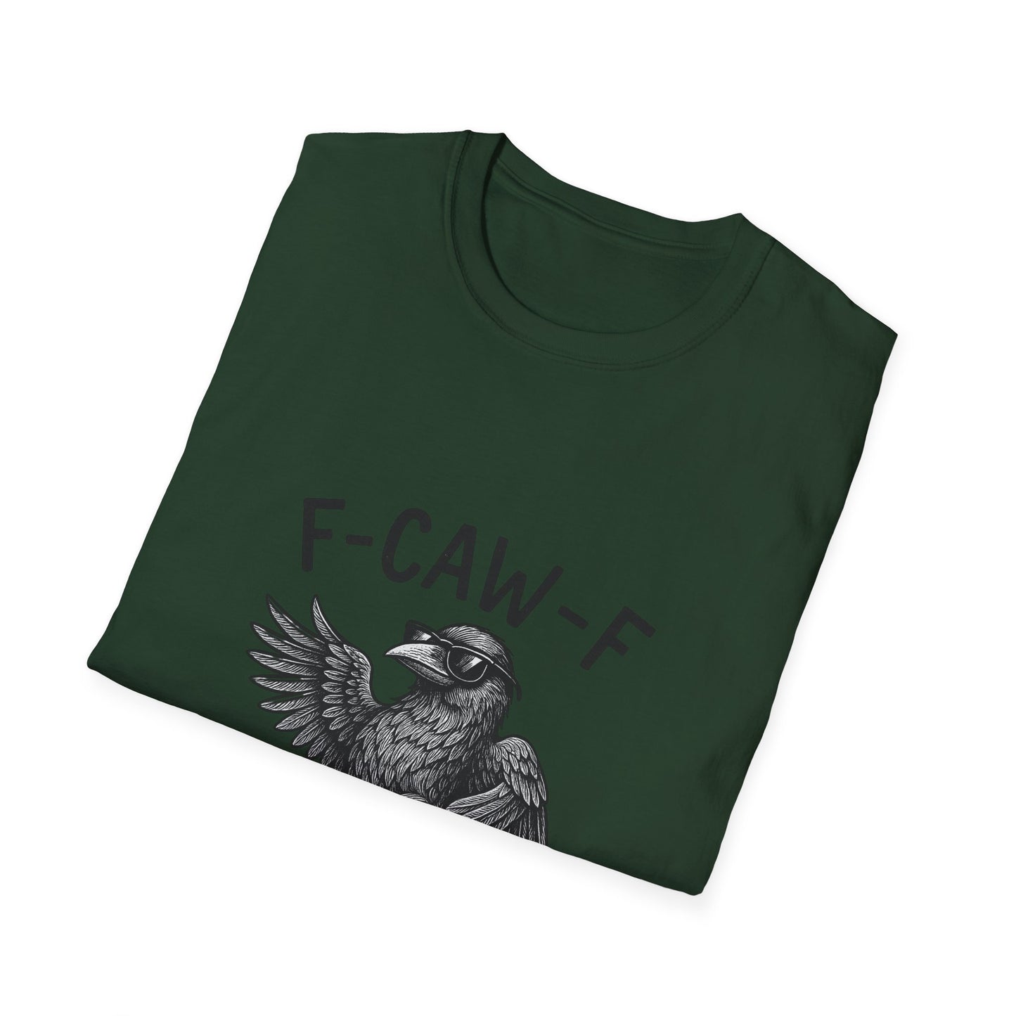 F-Caw-F Unisex Funny T-Shirt, Quirky Graphic Tee, Gifts for Bird Lovers, Casual Wear, Nature Lover Apparel