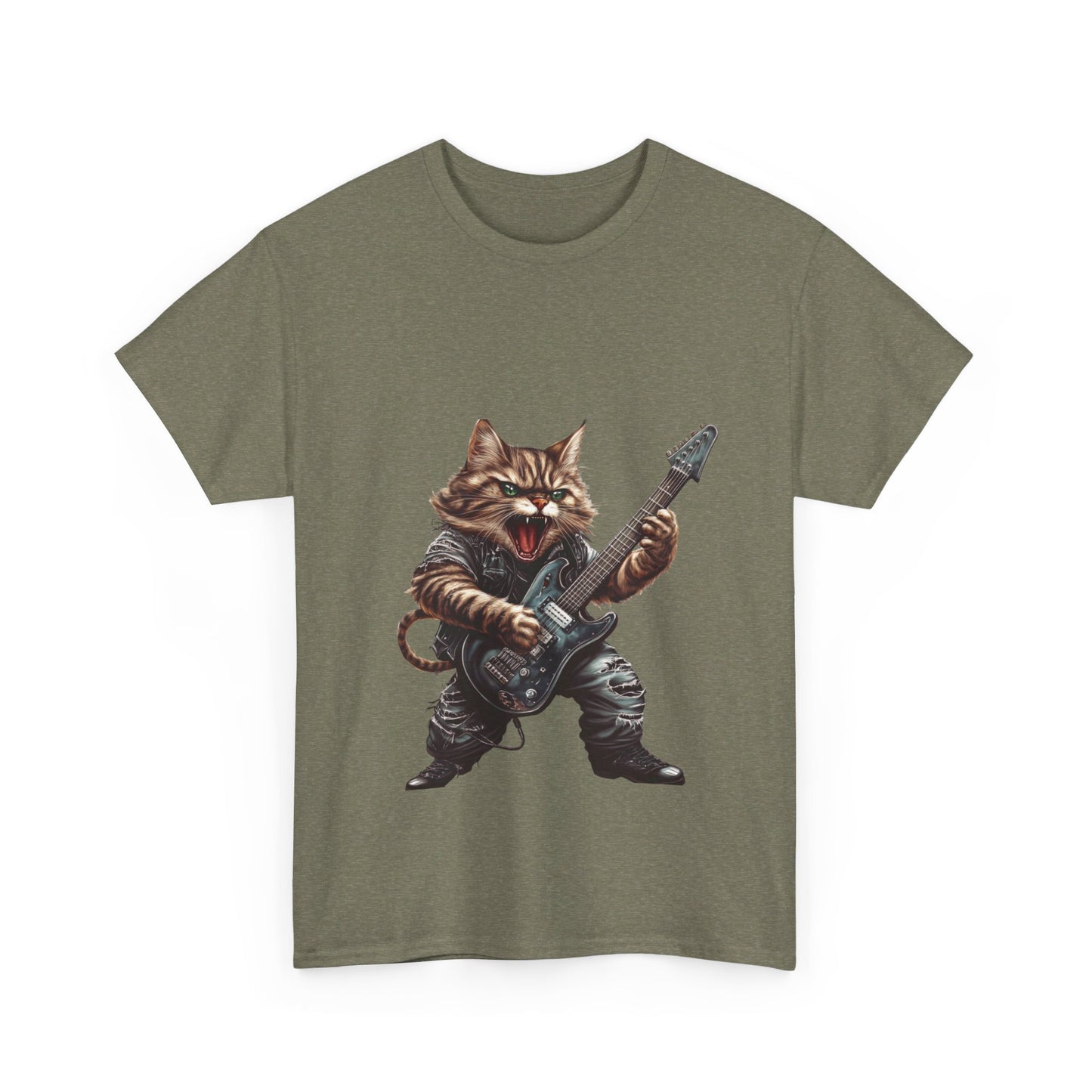 Heavy Metal Cat - Unisex Heavy Cotton Tee