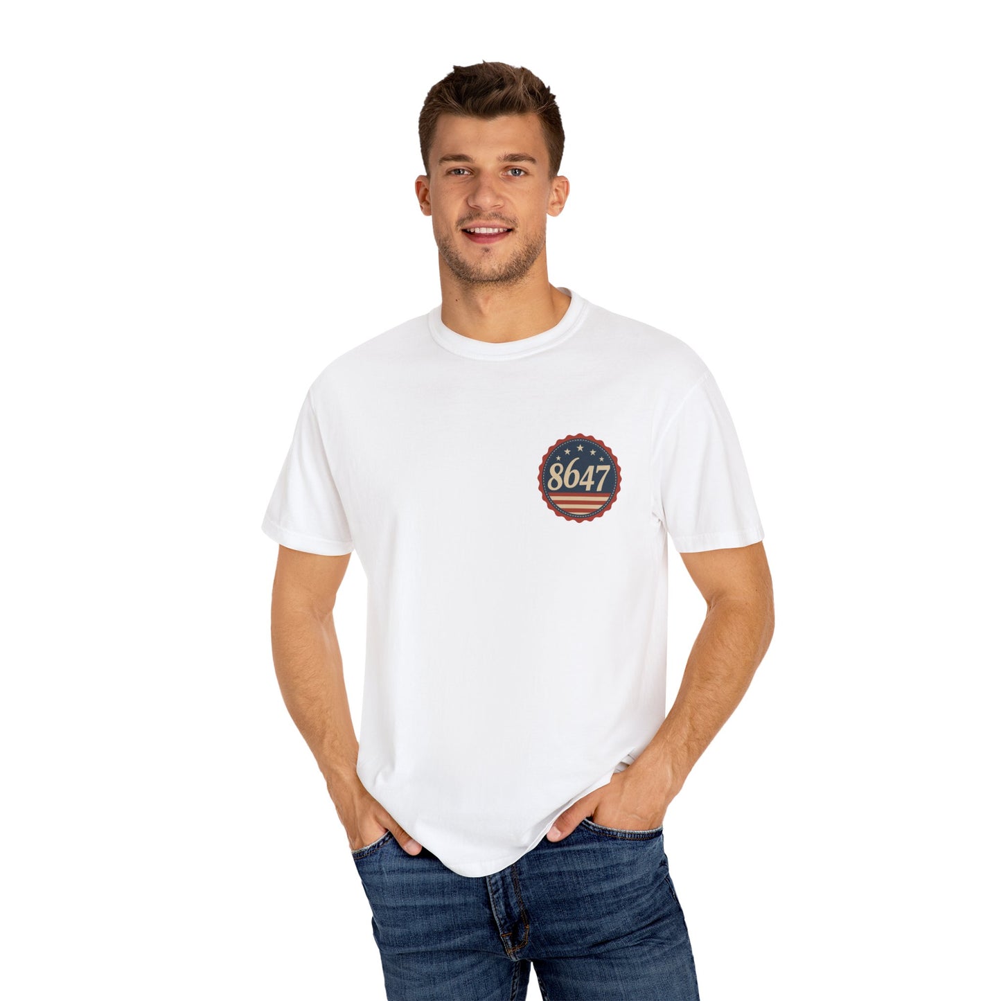 8647 DJT He's Gotta Go Unisex Garment-Dyed Tee