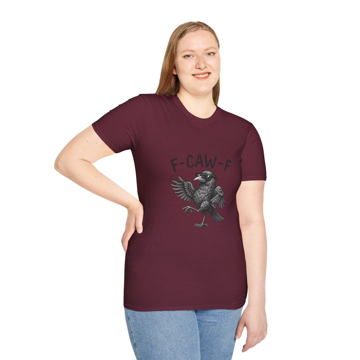 F-Caw-F Unisex Funny T-Shirt, Quirky Graphic Tee, Gifts for Bird Lovers, Casual Wear, Nature Lover Apparel