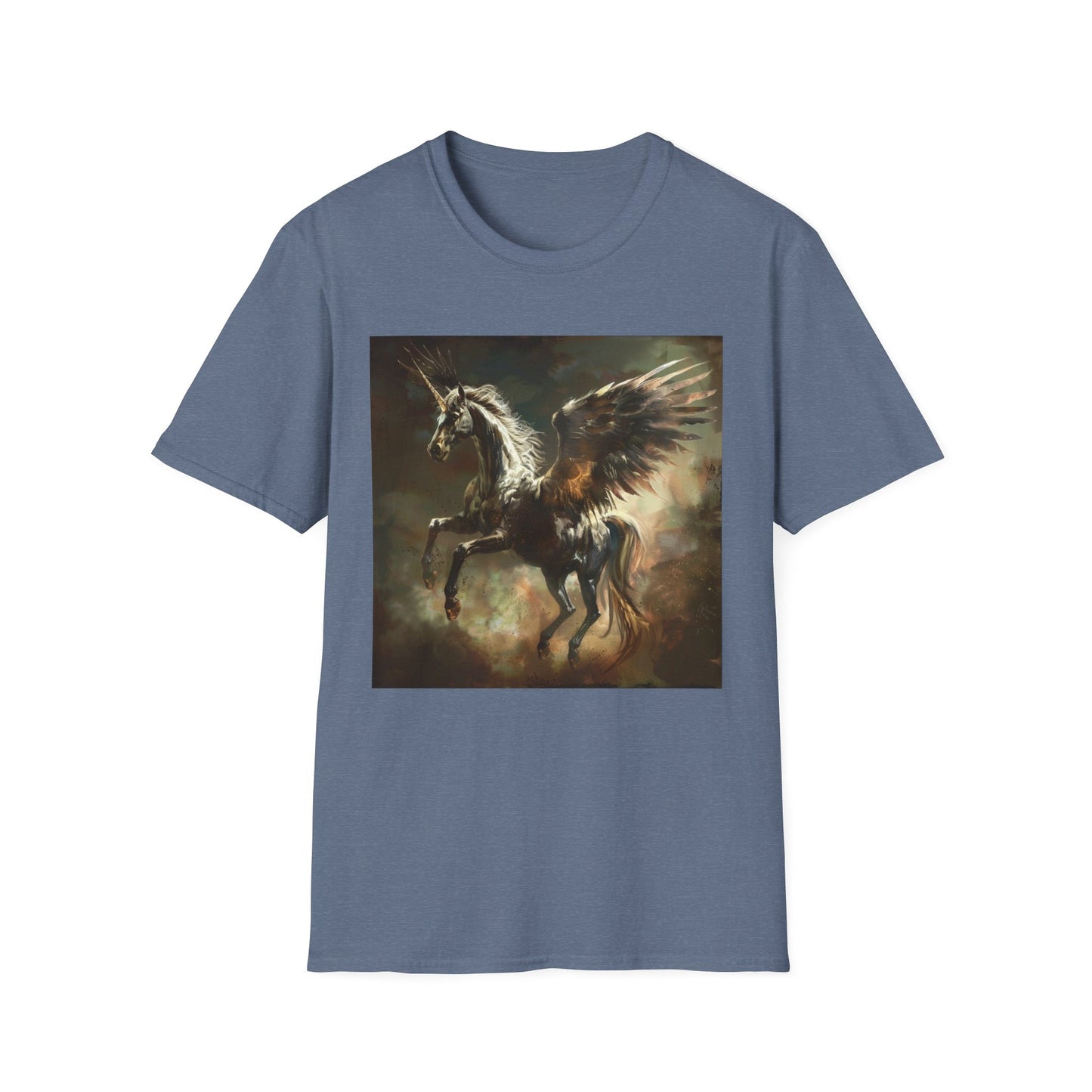 Pegasus flying Unicorn - Unisex Softstyle T-Shirt