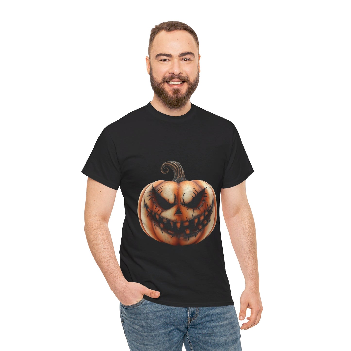Jack-o-Lantern Halloween toned scary - Unisex Heavy Cotton Tee