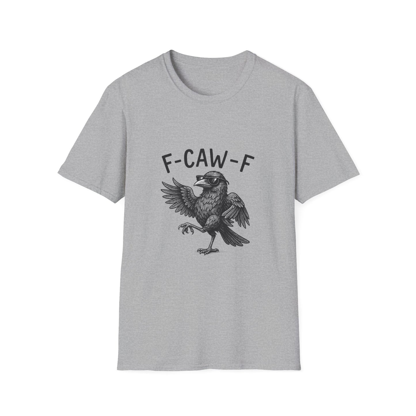 F-Caw-F Unisex Funny T-Shirt, Quirky Graphic Tee, Gifts for Bird Lovers, Casual Wear, Nature Lover Apparel