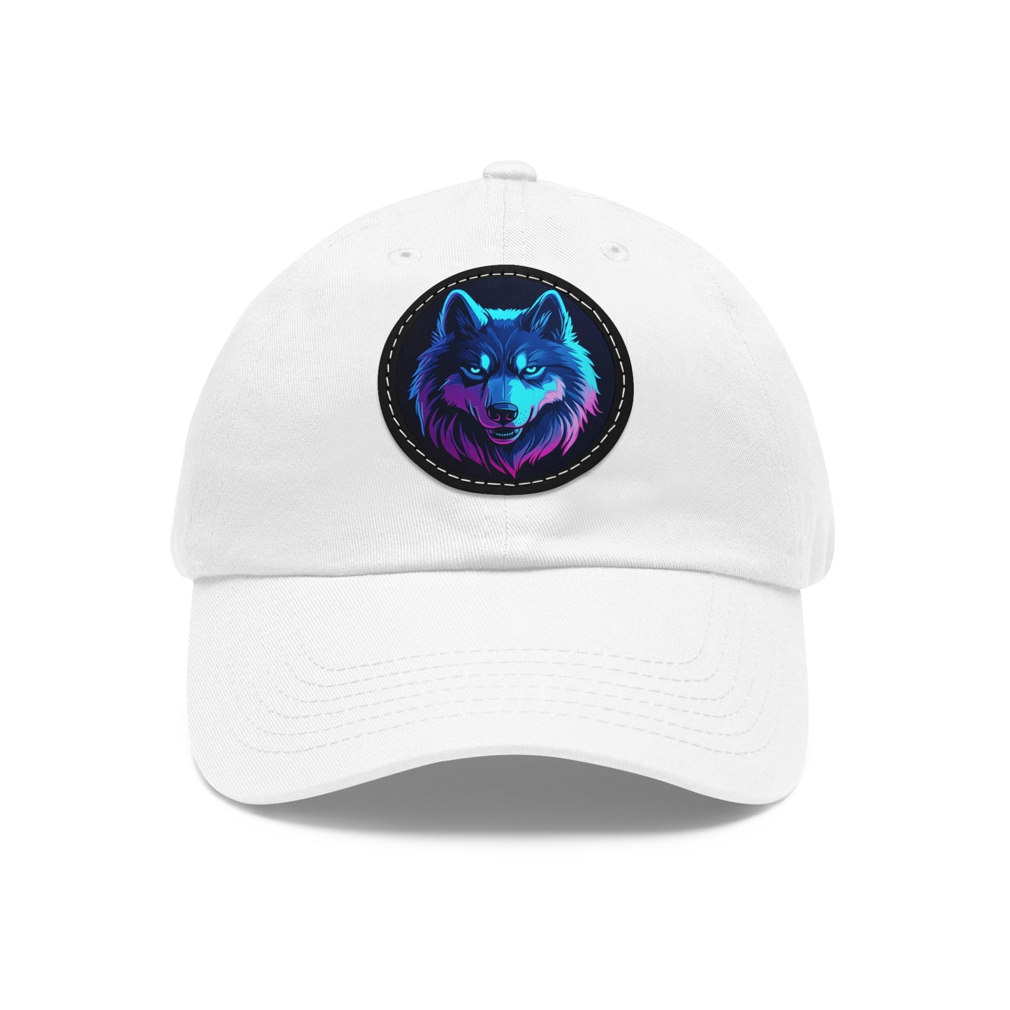 Washington University Huskies - Dad Hat with Leather Patch (Round)