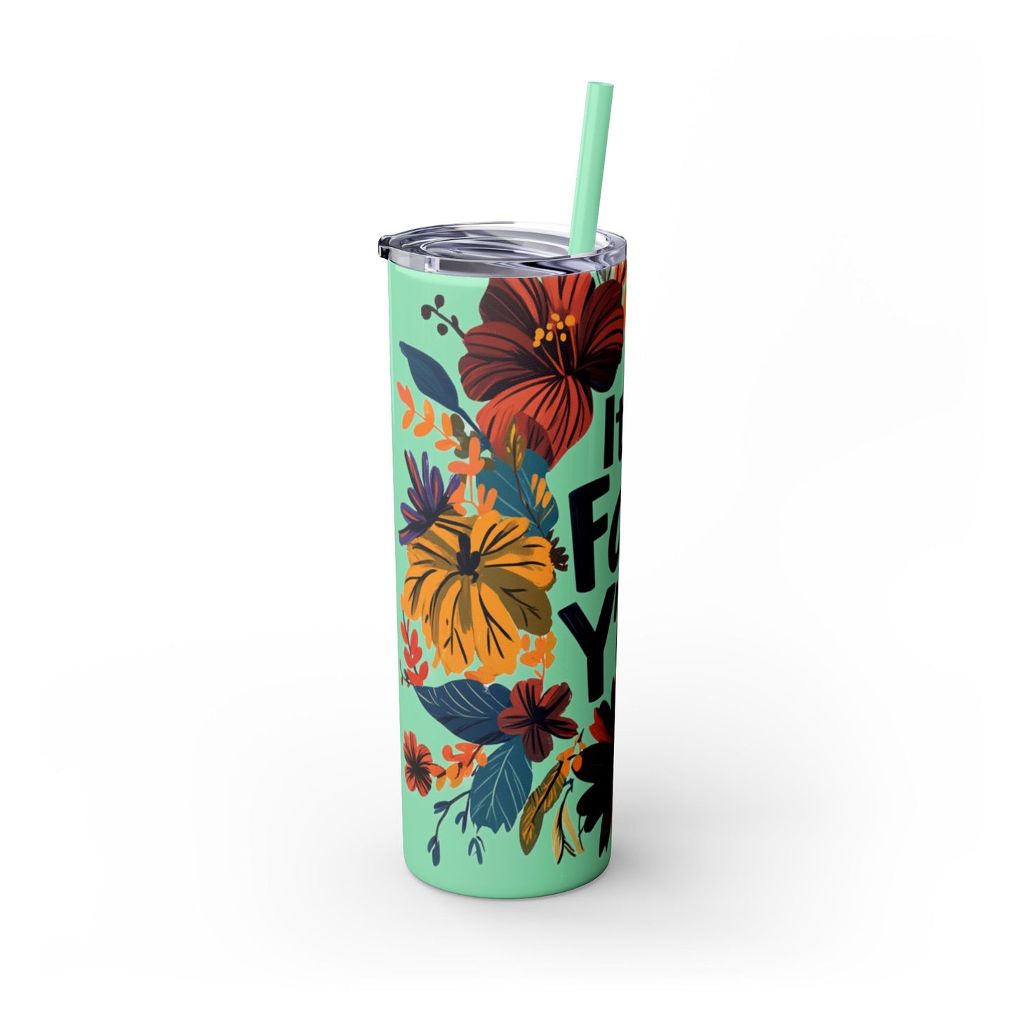 It's Fall Y'all - - Skinny Tumbler with Straw, 20oz