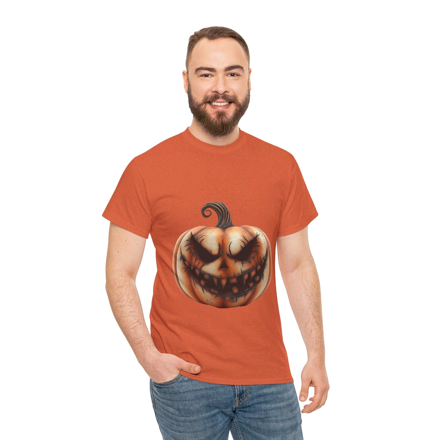 Jack-o-Lantern Halloween toned scary - Unisex Heavy Cotton Tee