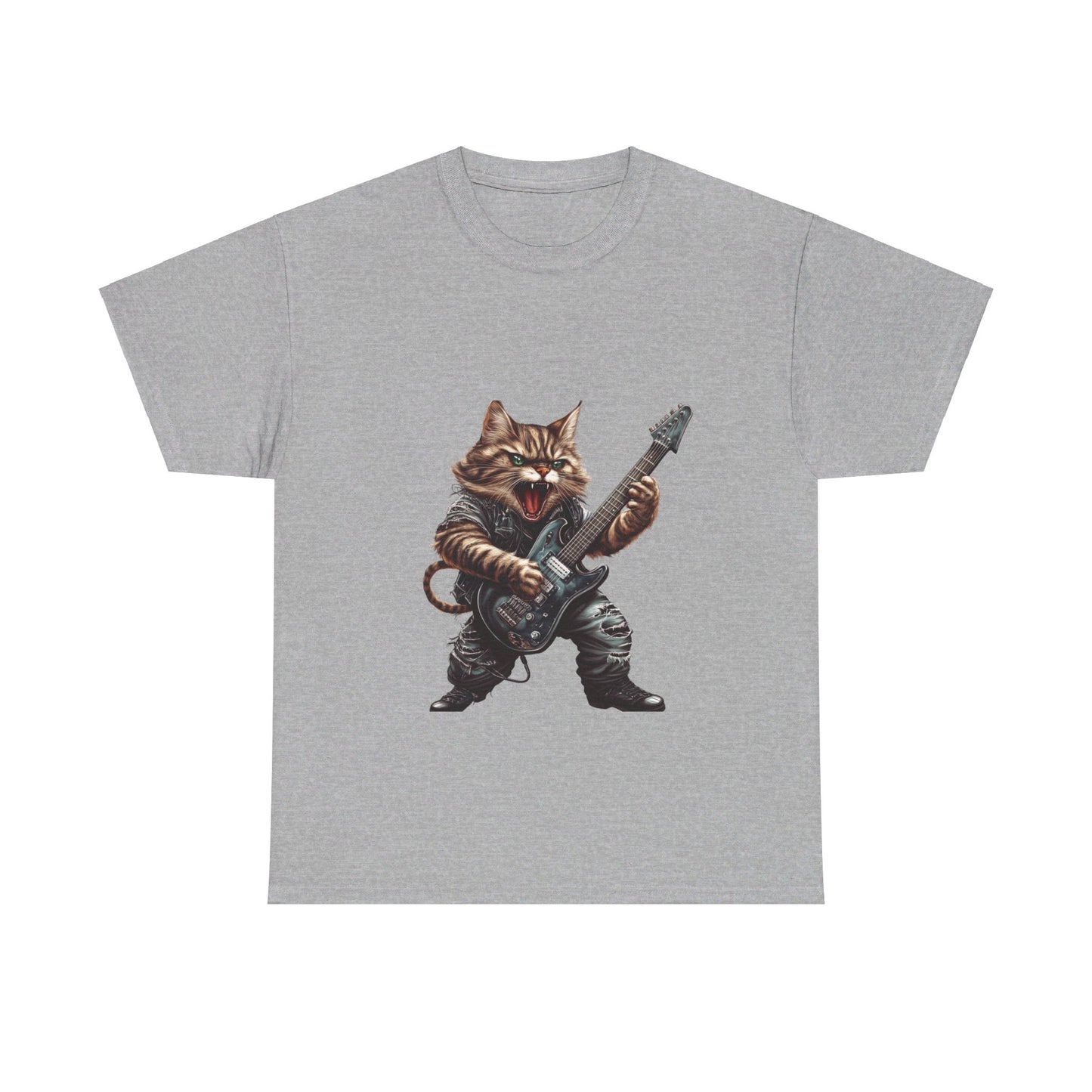 Heavy Metal Cat - Unisex Heavy Cotton Tee