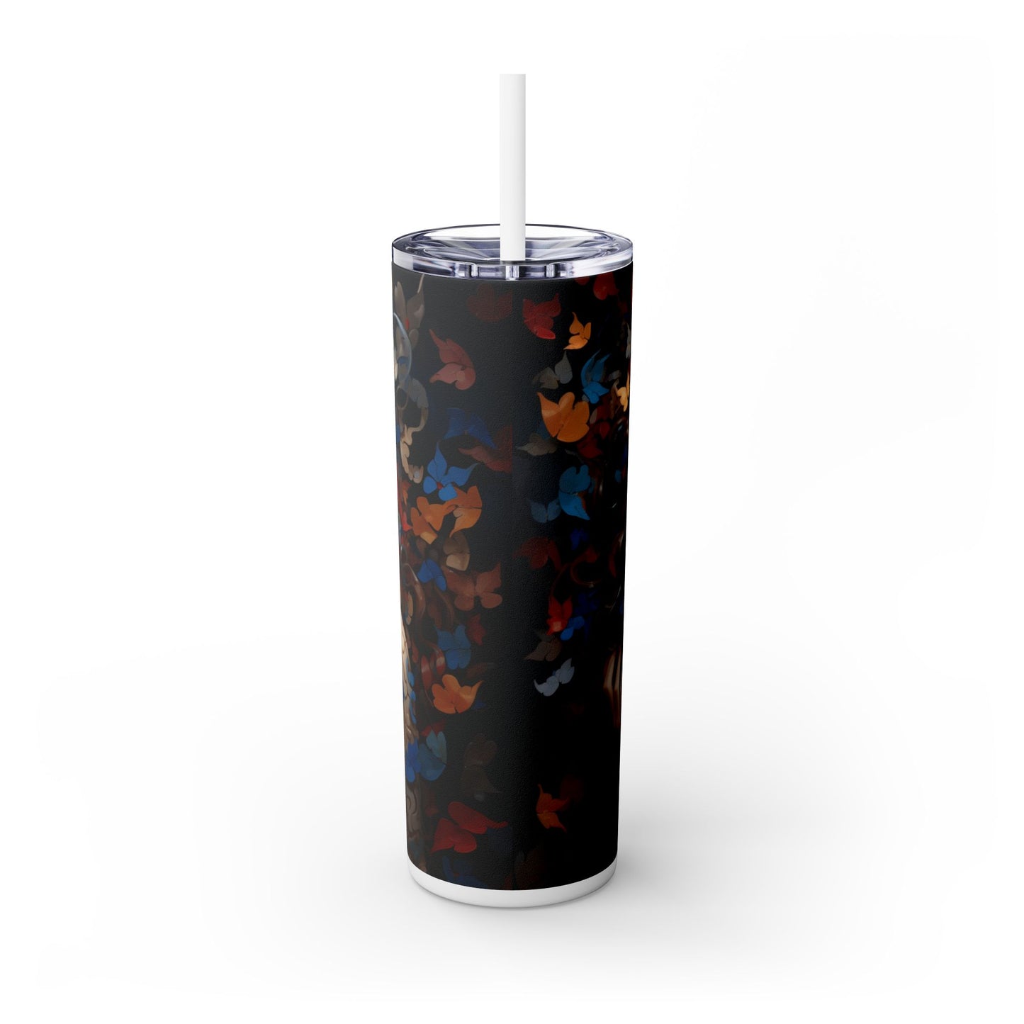 Puzzled Beauty - Skinny Tumbler with Straw, 20oz