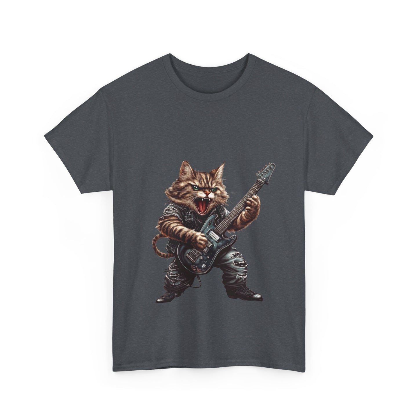 Heavy Metal Cat - Unisex Heavy Cotton Tee