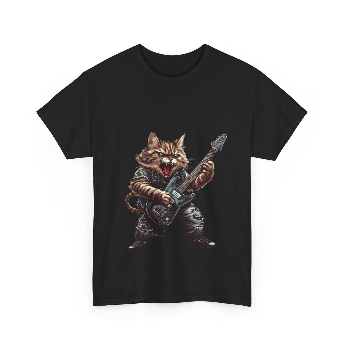 Heavy Metal Cat - Unisex Heavy Cotton Tee