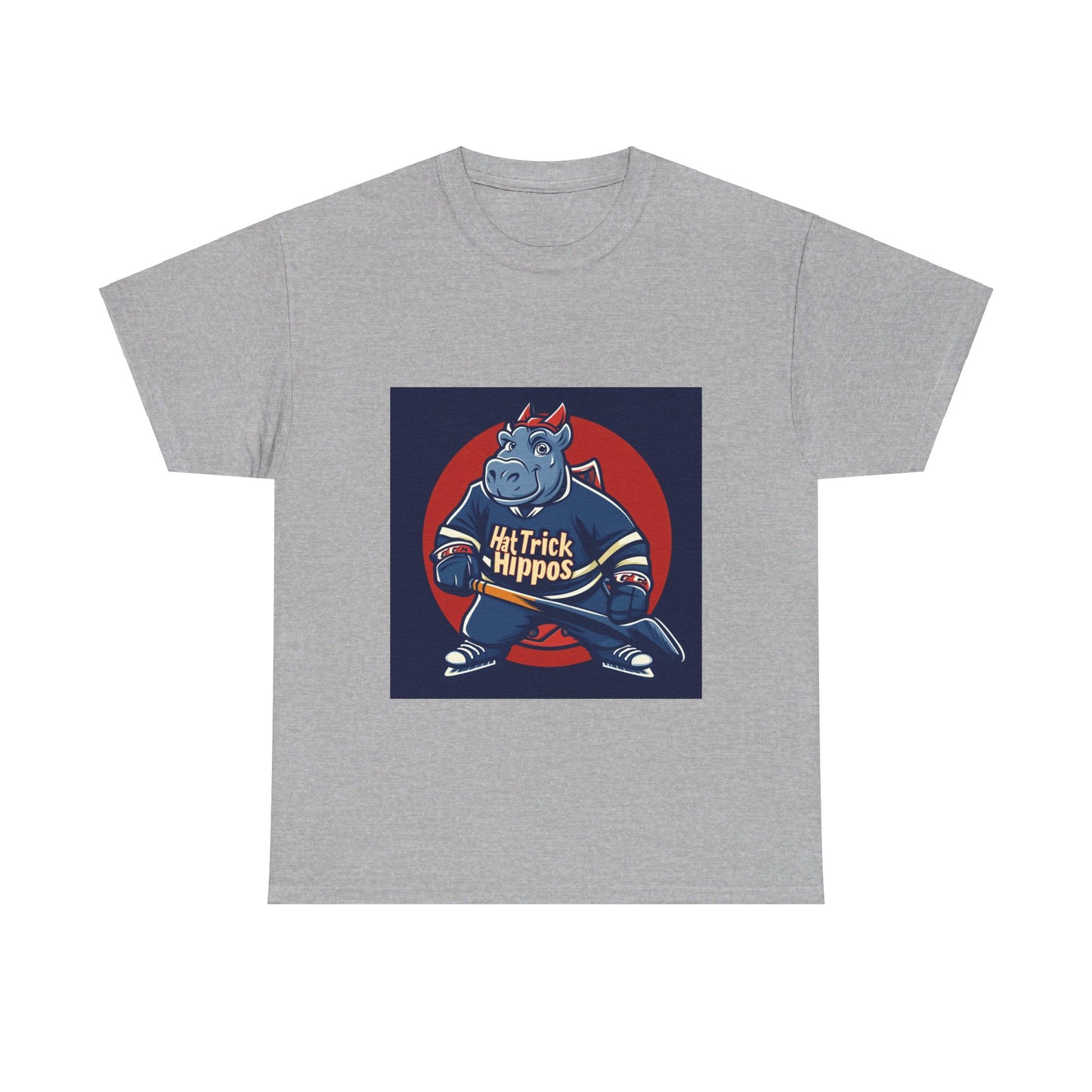 Hat Trick Hippos hockey club - Unisex Heavy Cotton Tee