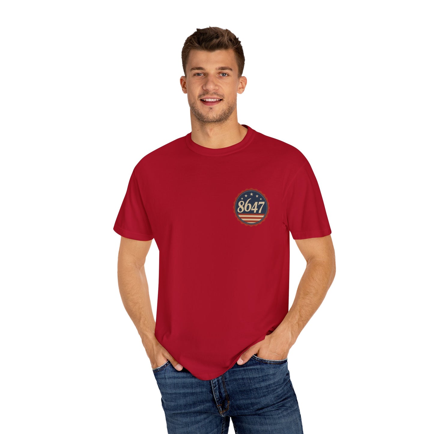 8647 DJT He's Gotta Go Unisex Garment-Dyed Tee