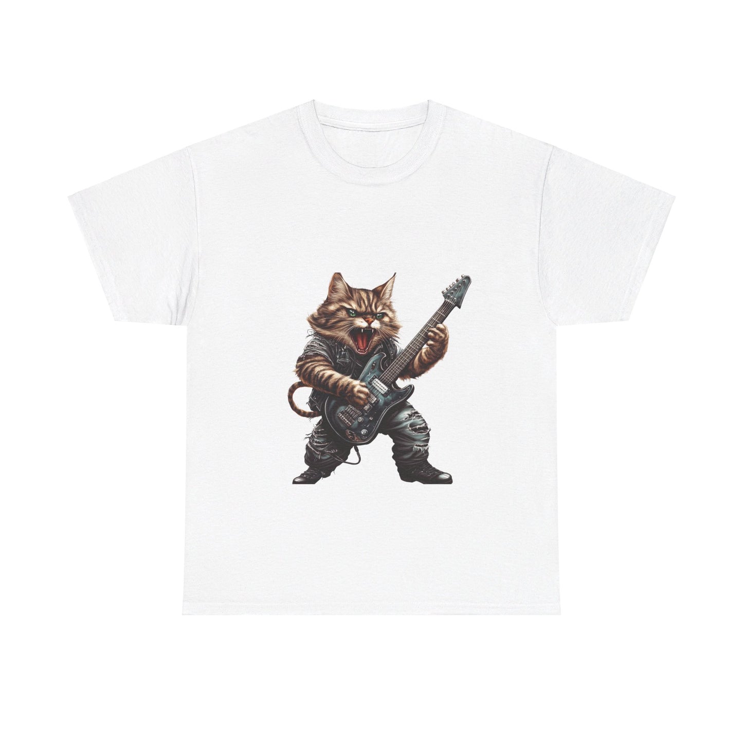 Heavy Metal Cat - Unisex Heavy Cotton Tee