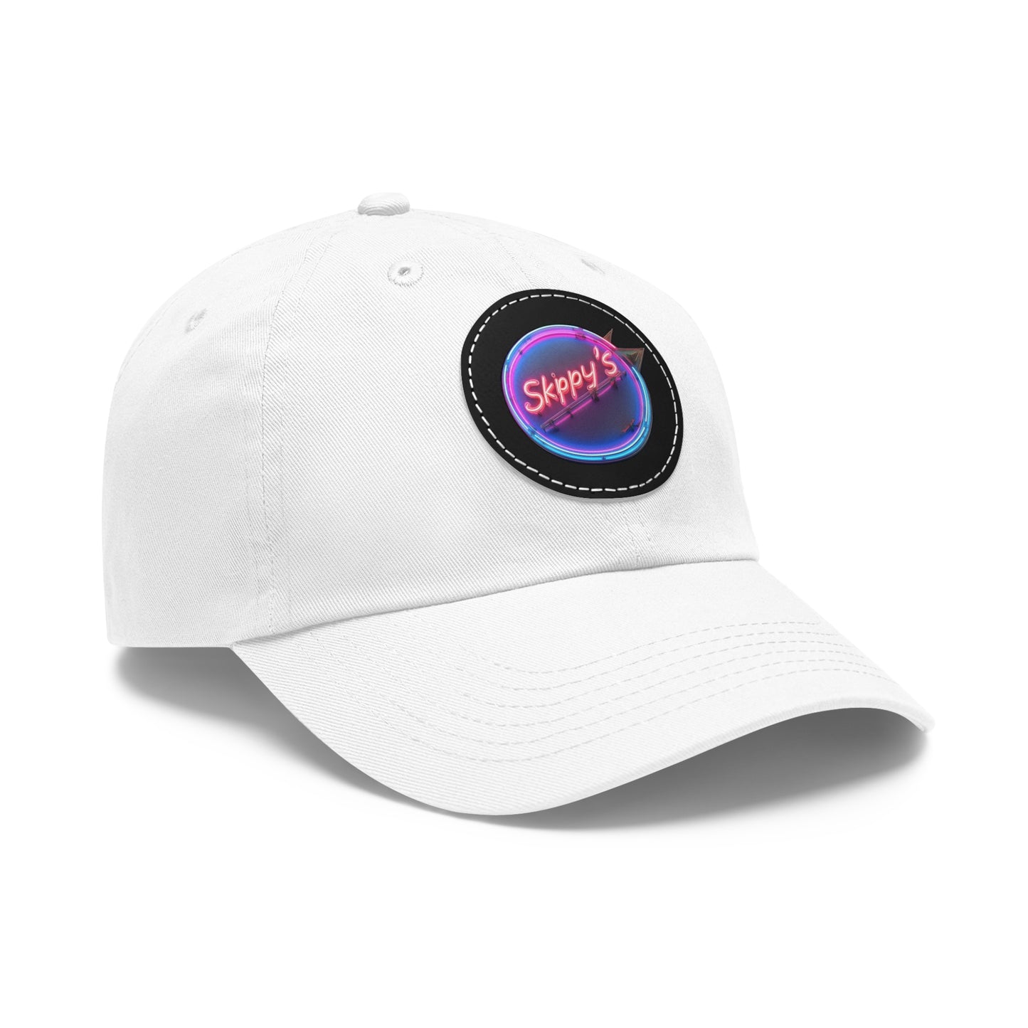 Skippys - Dad Hat with Leather Patch (Round)