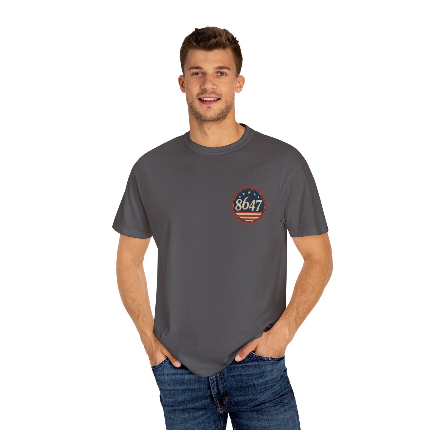 8647 DJT He's Gotta Go Unisex Garment-Dyed Tee