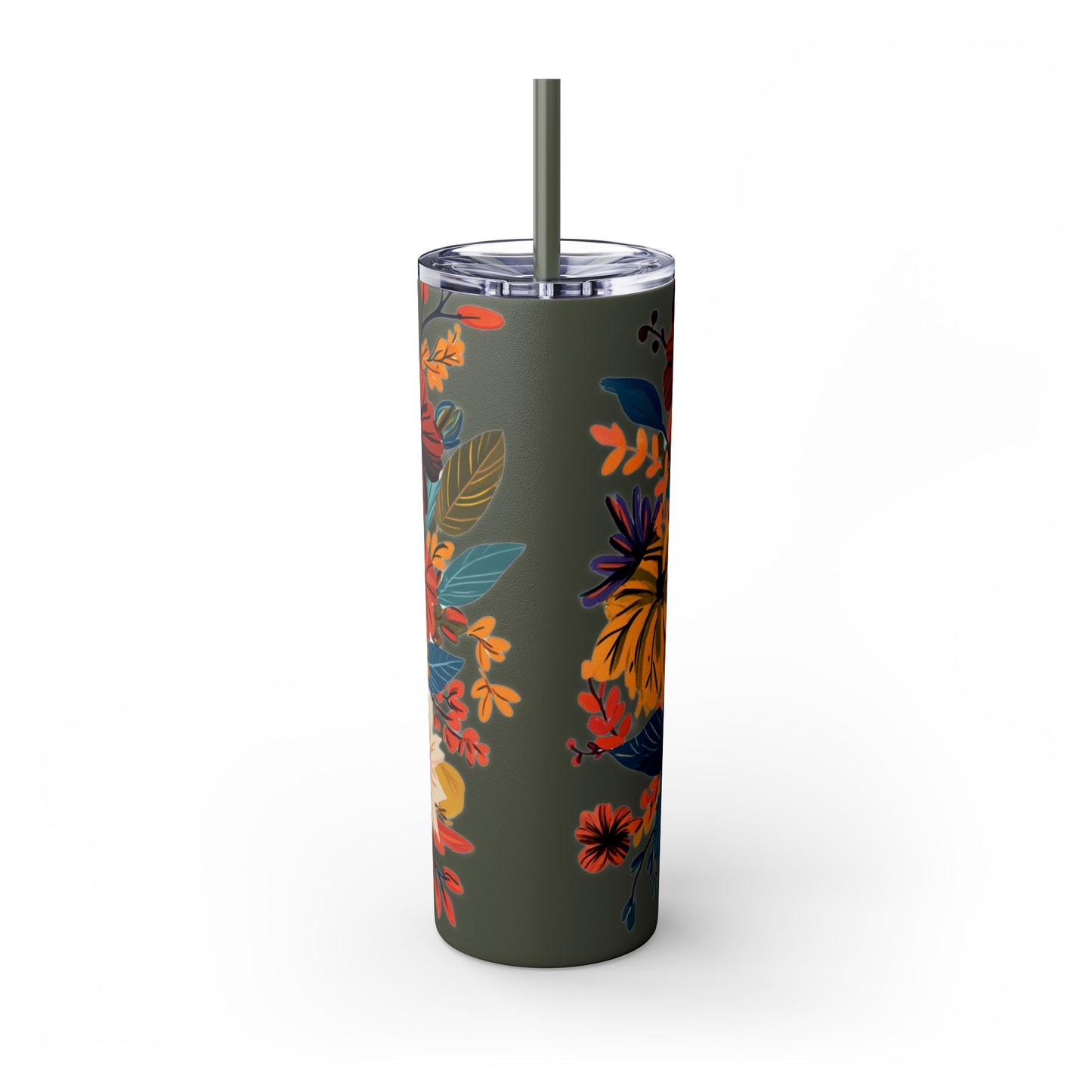 It's Fall Y'all - - Skinny Tumbler with Straw, 20oz