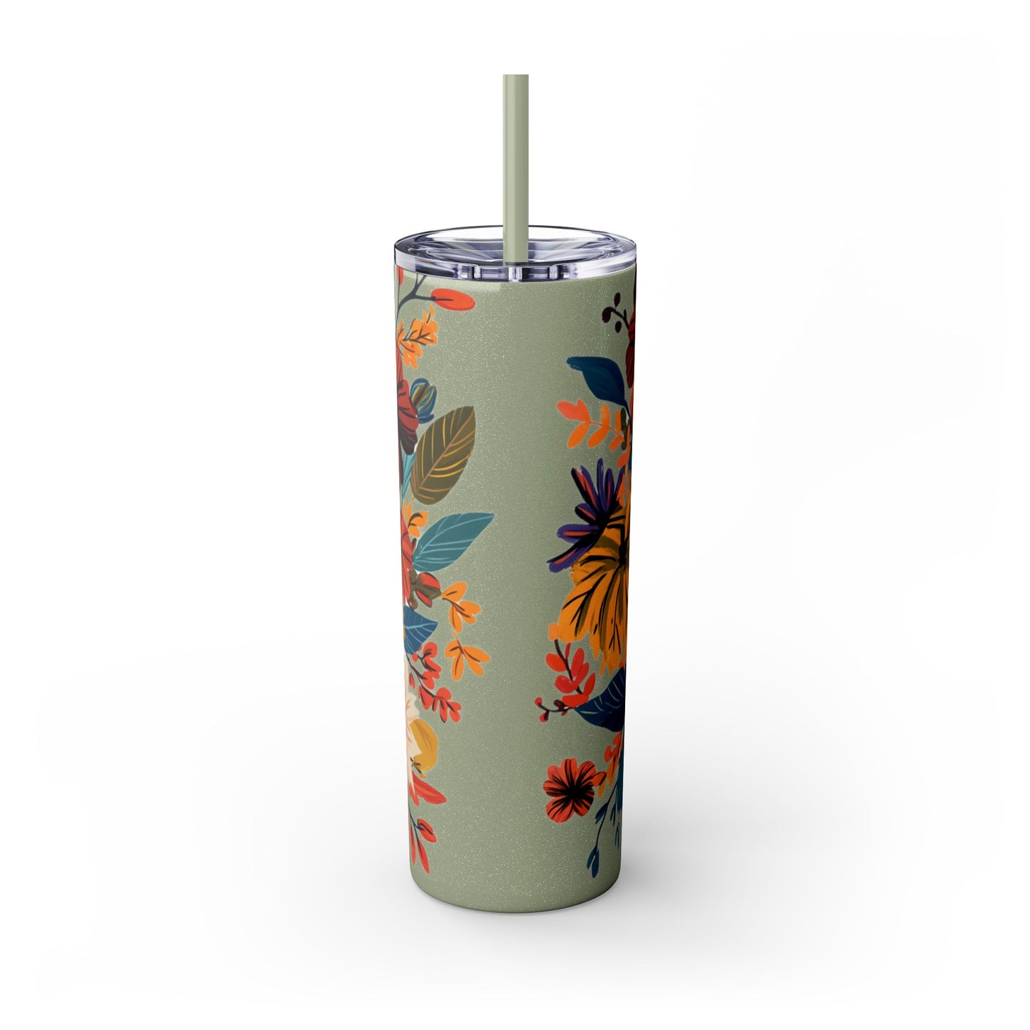It's Fall Y'all - - Skinny Tumbler with Straw, 20oz