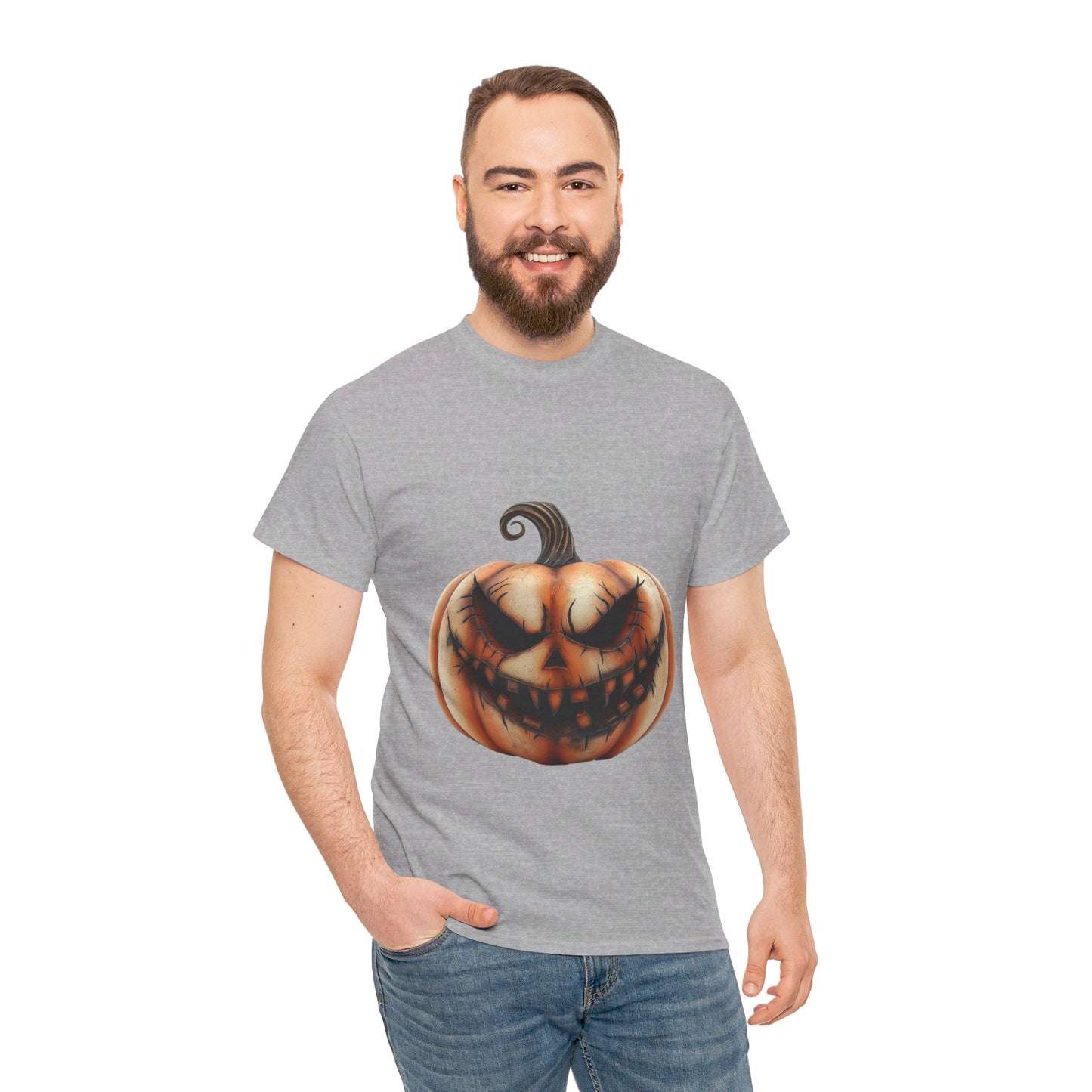 Jack-o-Lantern Halloween toned scary - Unisex Heavy Cotton Tee