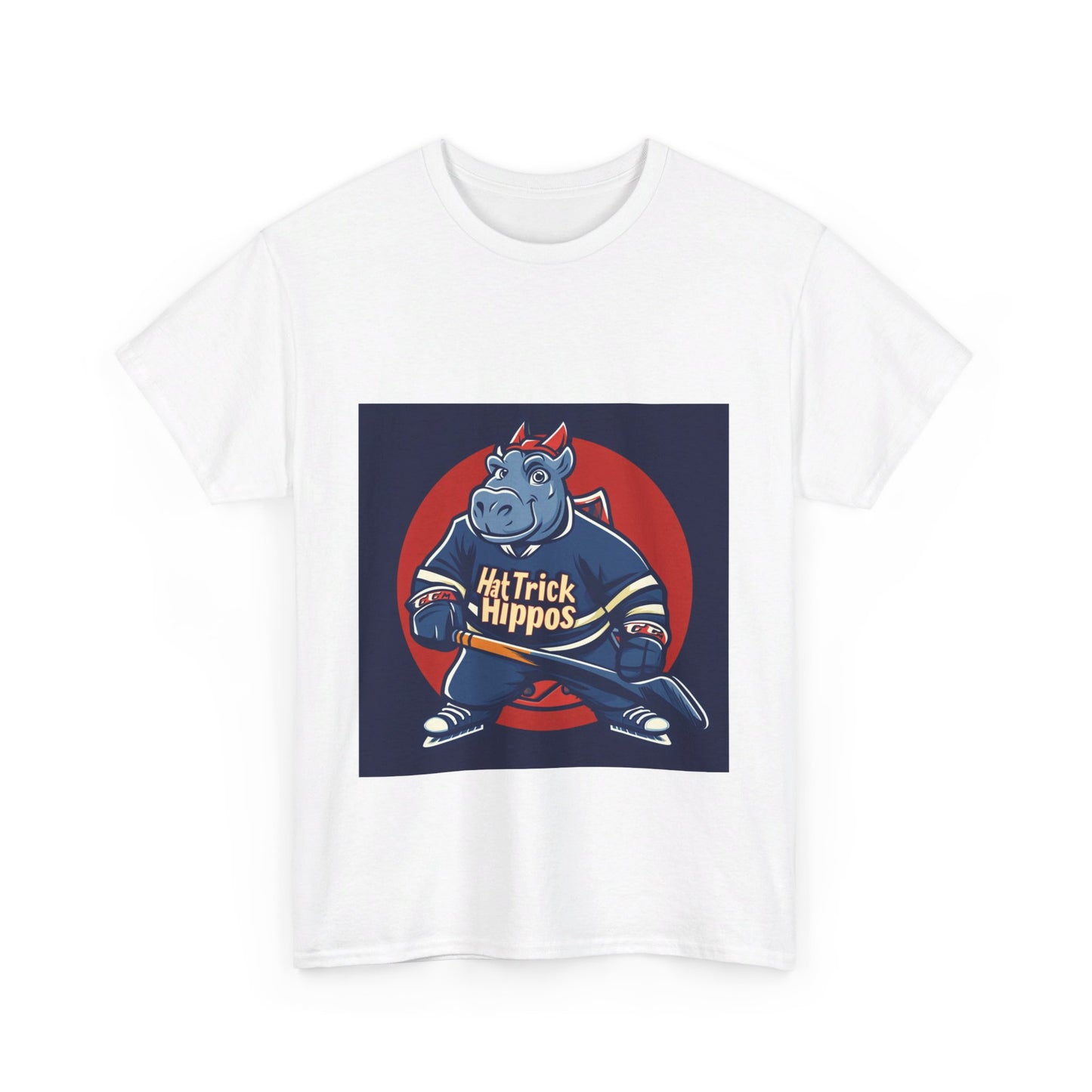 Hat Trick Hippos hockey club - Unisex Heavy Cotton Tee
