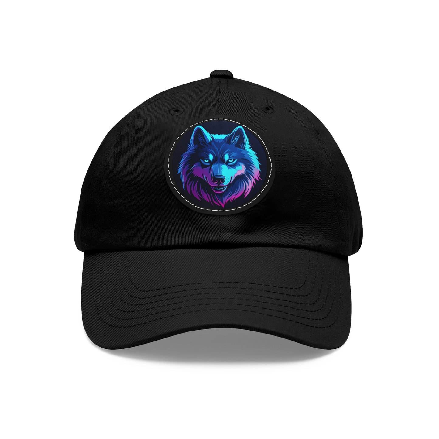 Washington University Huskies - Dad Hat with Leather Patch (Round)